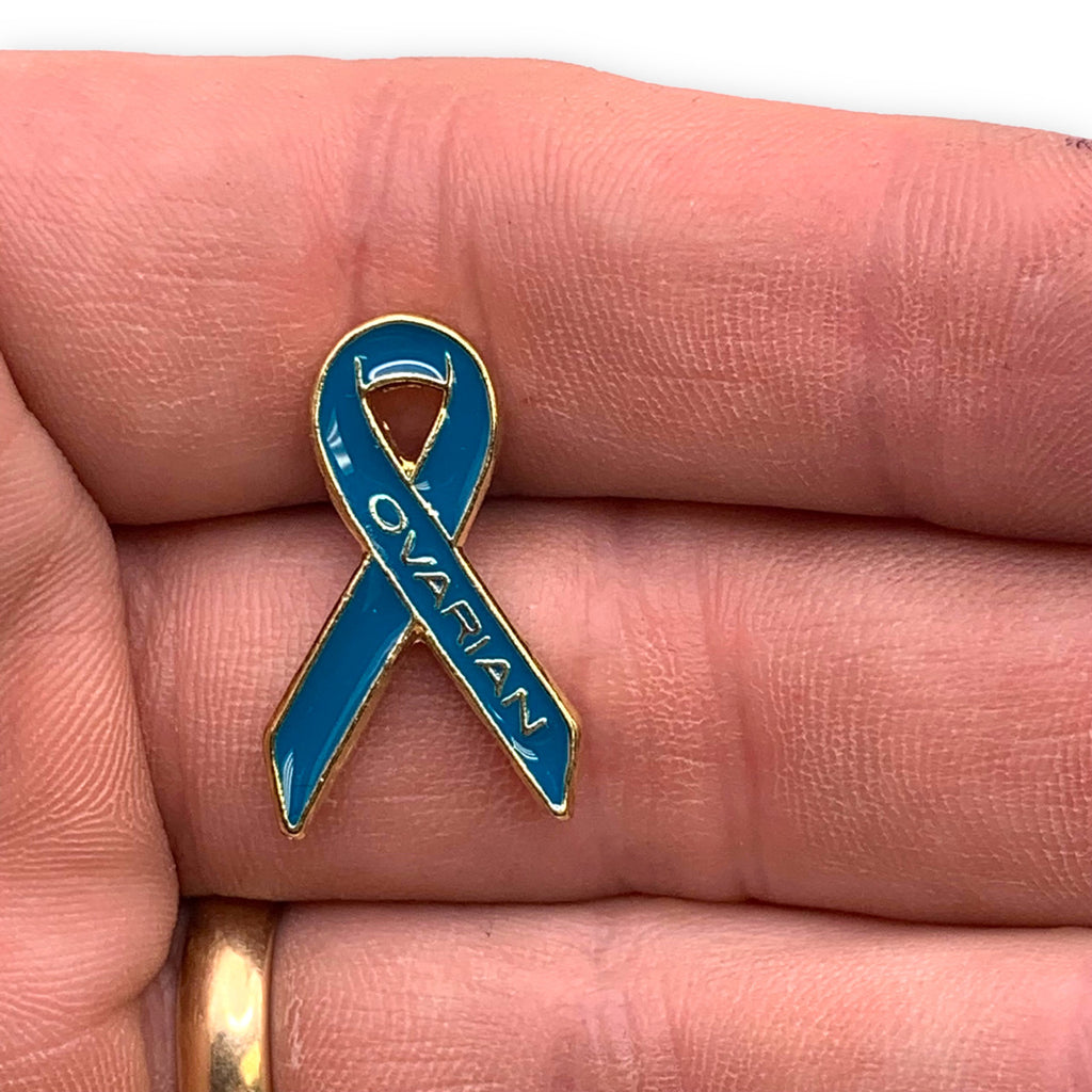 Ovarian Cancer Awareness Ribbon Lapel Pin