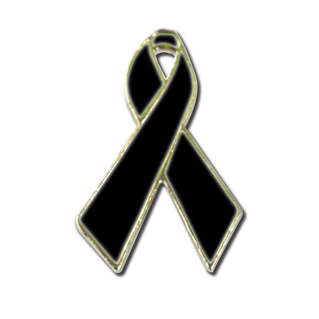 Black Ribbon Lapel Pin