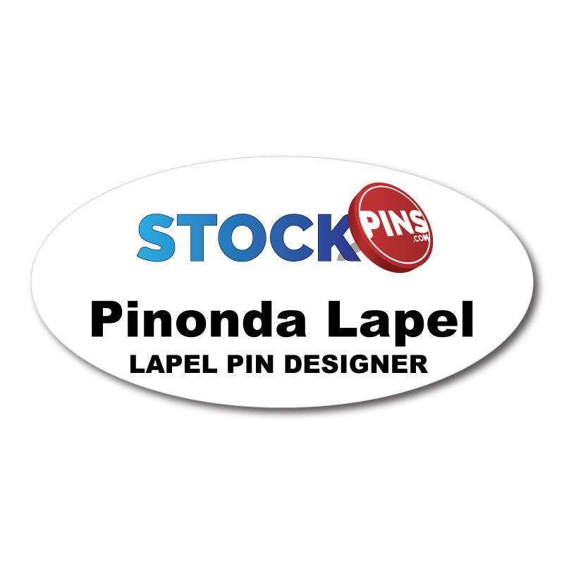 Oval Personalized Name Badge 3" x 1.5"