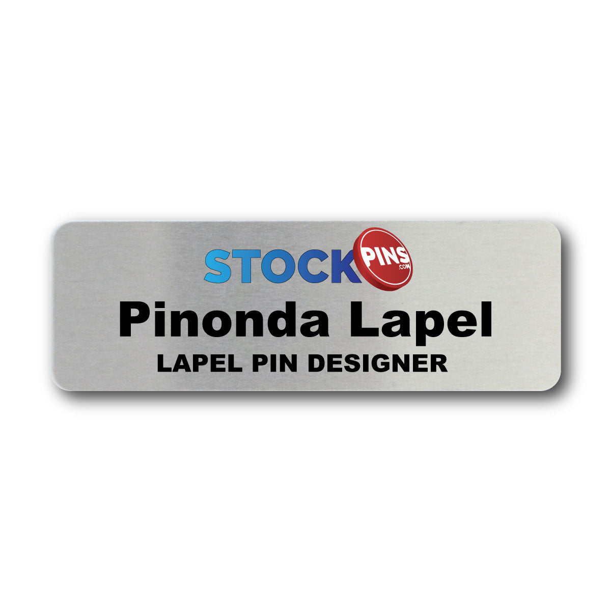 Custom Personalized Metal Name Badge 3 x 1