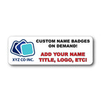 Custom Personalized Metal Name Badge 3 x 1