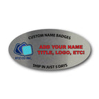 Oval Personalized Name Badge 3" x 1.5"