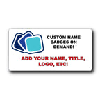 3" BY 1.5" Rectangle Metal Personalized Name Badge