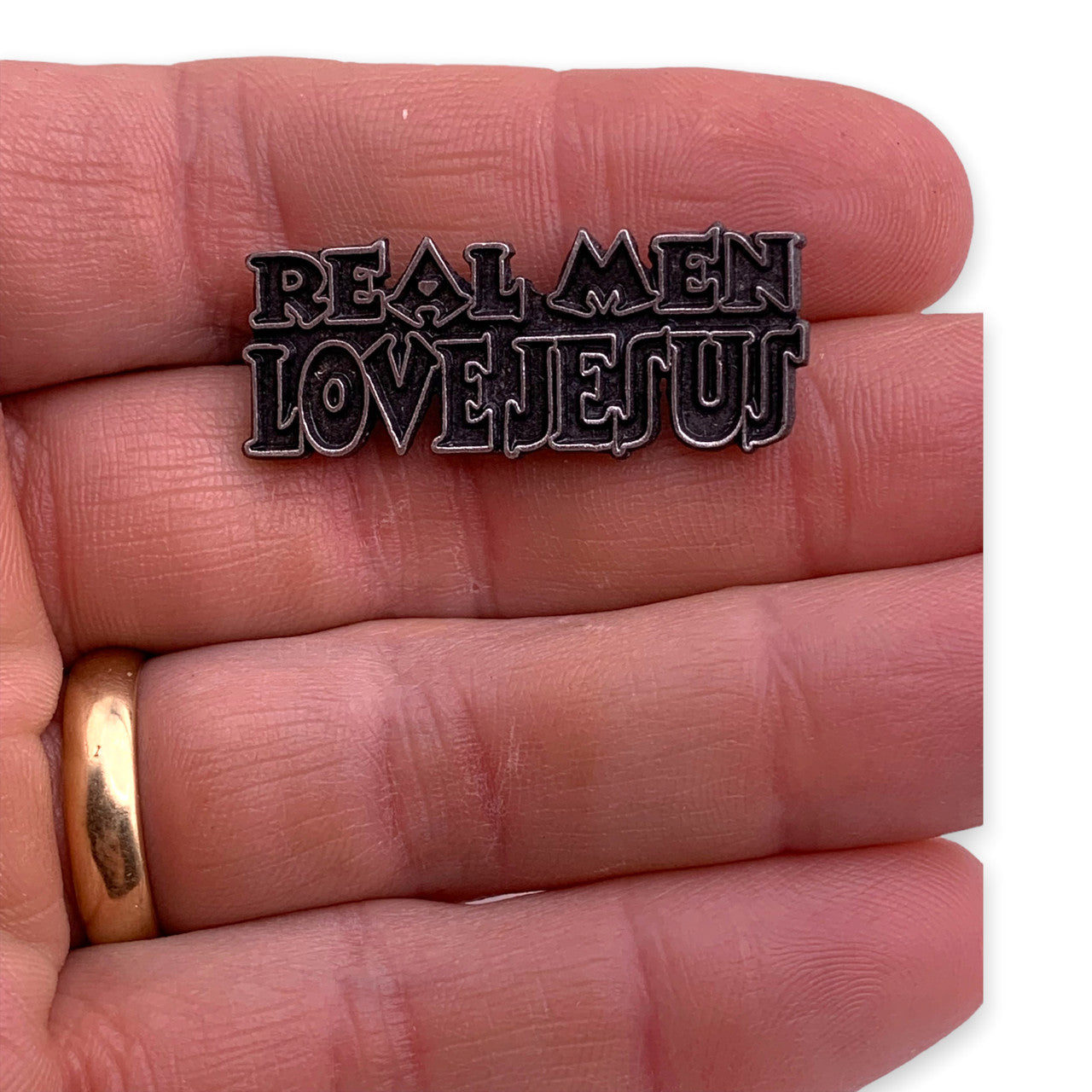 Real Men Love Jesus Pin