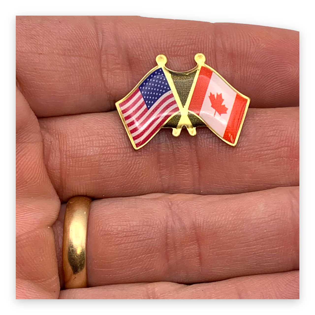Crossed Flags Lapel Pins - Any Two Countries