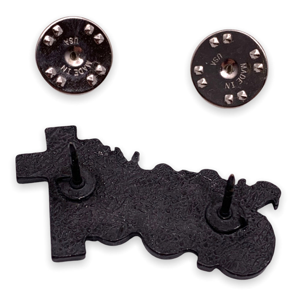 Riding with God Pin