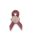 Red Ribbon Rose Pin