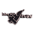 Riding with Jesus Pin