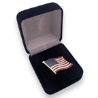Sterling Silver American Flag Lapel Pin