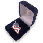 Sterling Silver American Flag Lapel Pin