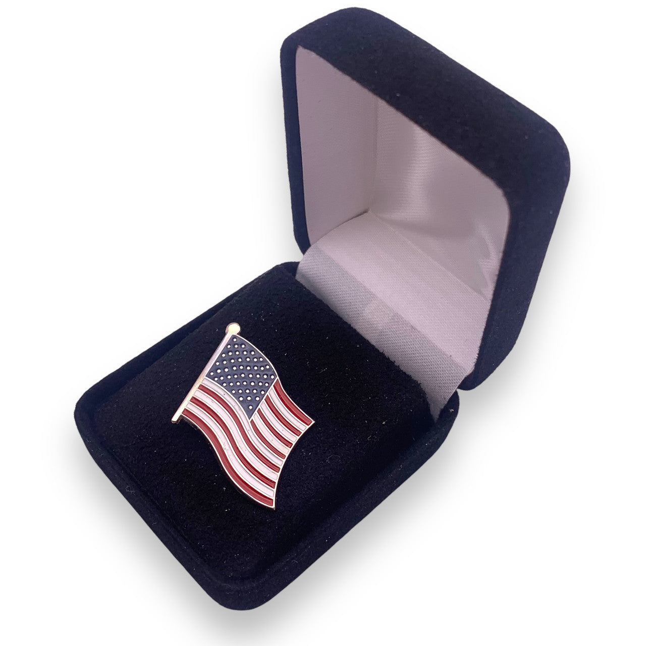 Sterling Silver American Flag Lapel Pin