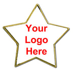 Star Shaped Pin with Custom Imprint