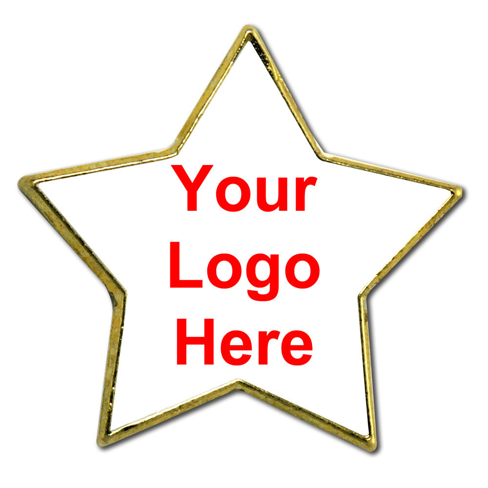 Star Shaped Pin with Custom Imprint