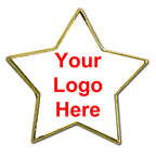 Star Shaped Pin with Custom Imprint