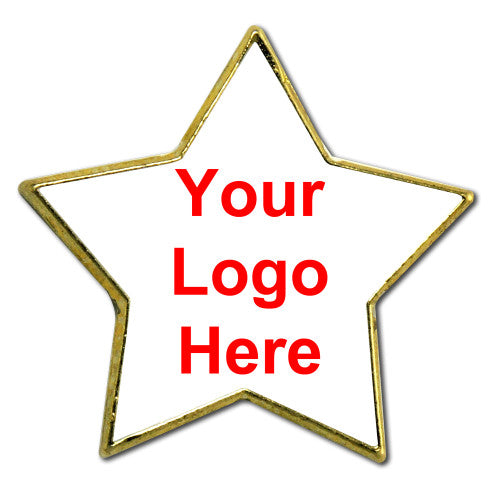 Star Shaped Pin with Custom Imprint