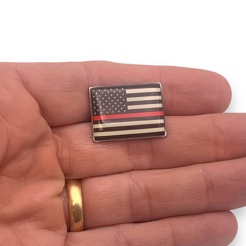 Thin Red Line Flag Lapel Pin
