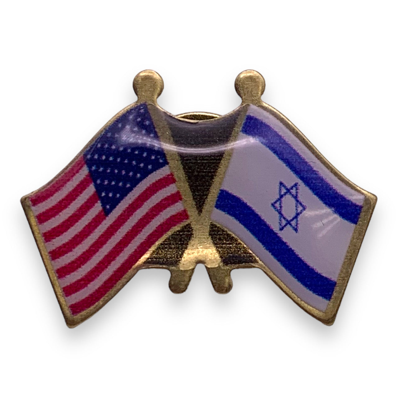 US / Israel Crossed Flags Pin