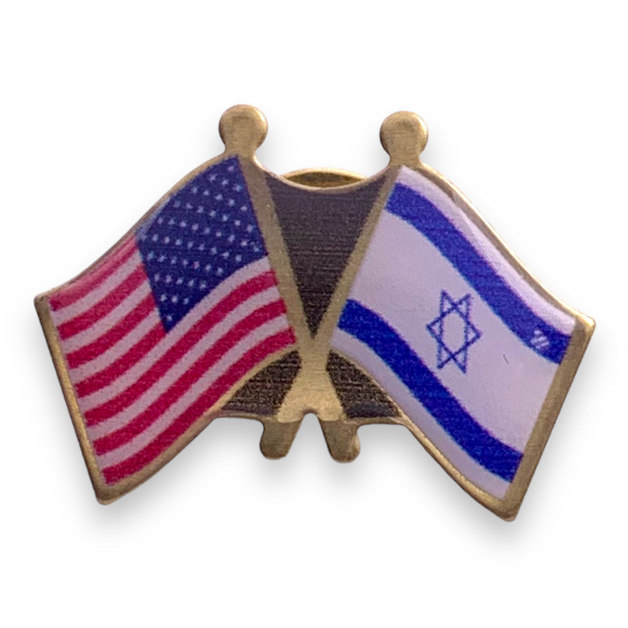 US / Israel Crossed Flags Pin