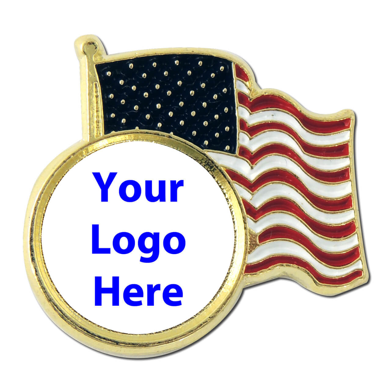 American Flag with Your Logo