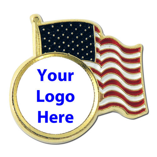 American Flag with Your Logo