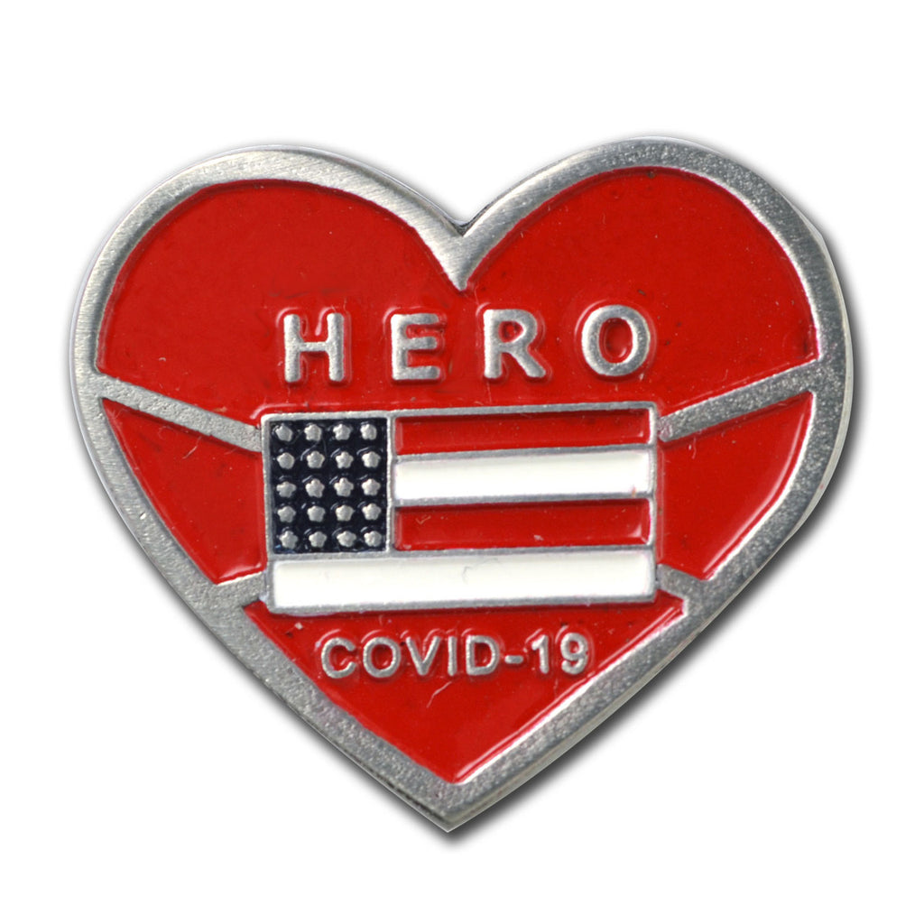 Covid-19 Hero Heart Pin