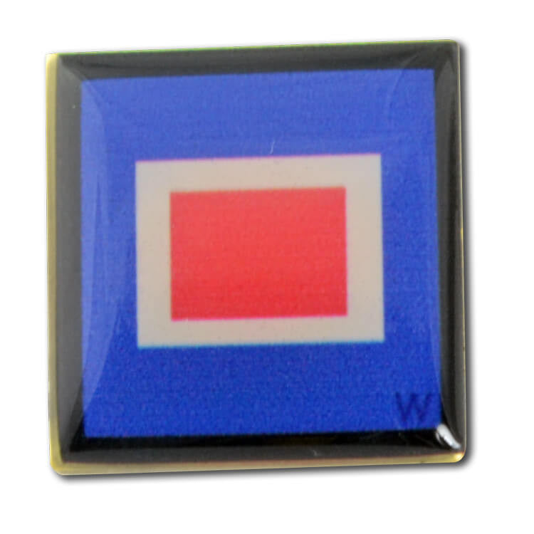 Nautical Code Flag Lapel Pin - W - Whiskey