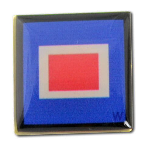 Nautical Code Flag Lapel Pin - W - Whiskey