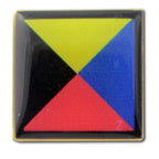 Nautical Code Flag Lapel Pin - Z - Zebra