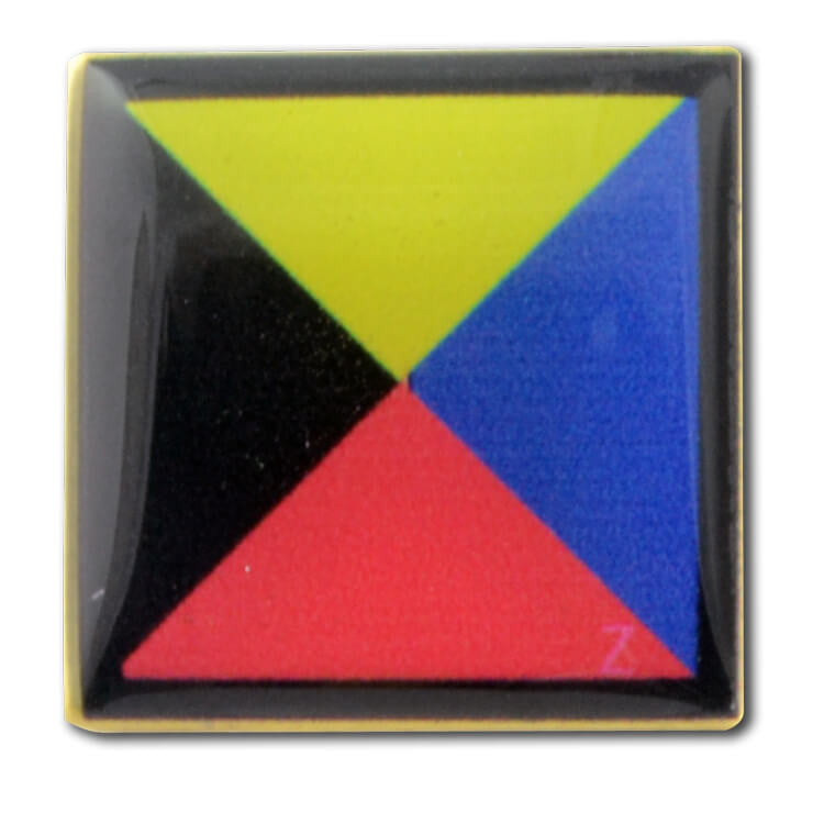Nautical Code Flag Lapel Pin - Z - Zebra