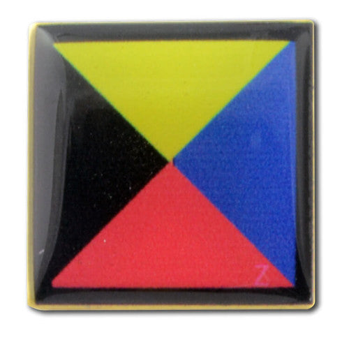 Nautical Code Flag Lapel Pin - Z - Zebra