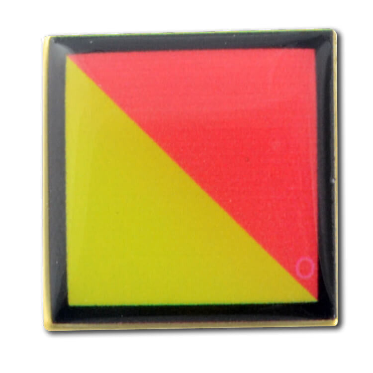 Nautical Code Flag O - Oscar lapel pin