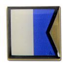 Nautical code flag "A" alpha