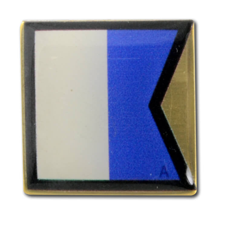 Nautical code flag "A" alpha