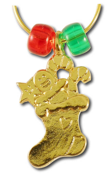Stocking Wine Charm - Single