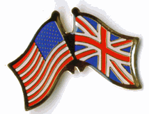USA Britain Crossed Flags