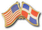 US / Dominican Republic Crossed Flags