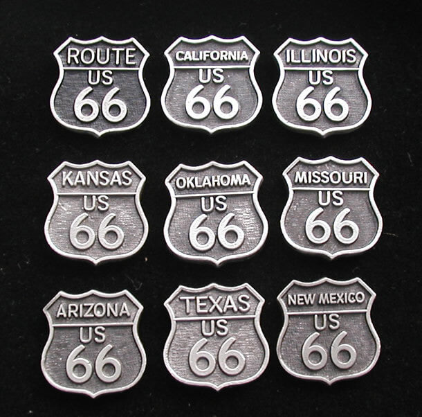 Motorcycle US 66 Pin Package #2A