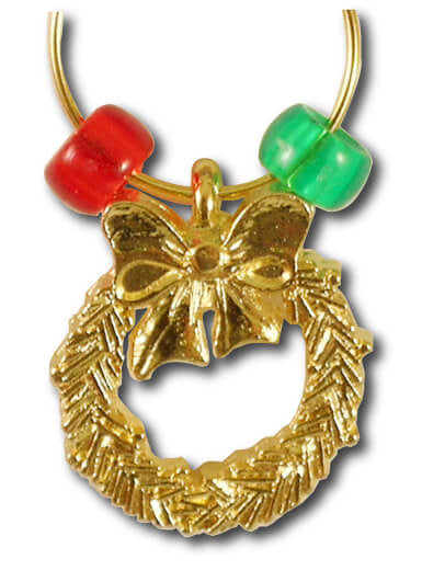 Wreath Wine Charm - Single