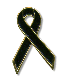 D09 - Black Ribbon Lapel Pin