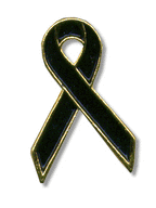 D09 - Black Ribbon Lapel Pin