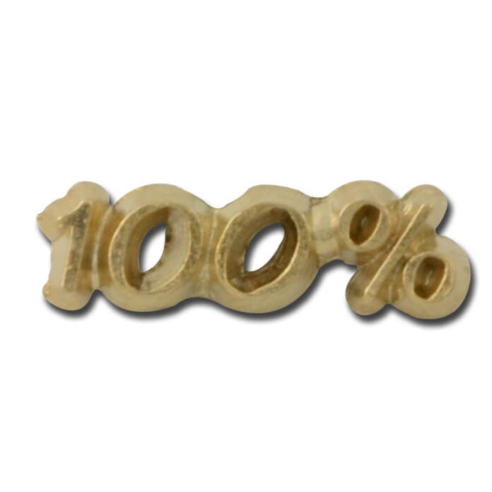 100 percent Lapel Pin