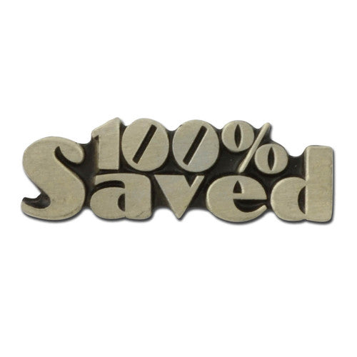 100% Saved Lapel Pin