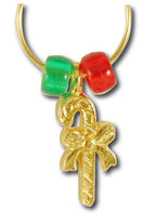 Candy Cane Wine Charm - Single