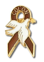 Colon Cancer Dove Lapel Pin