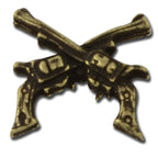 Crossed Guns Lapel Pin