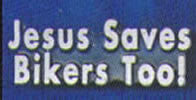 Jesus Saves Bikers Too Pin