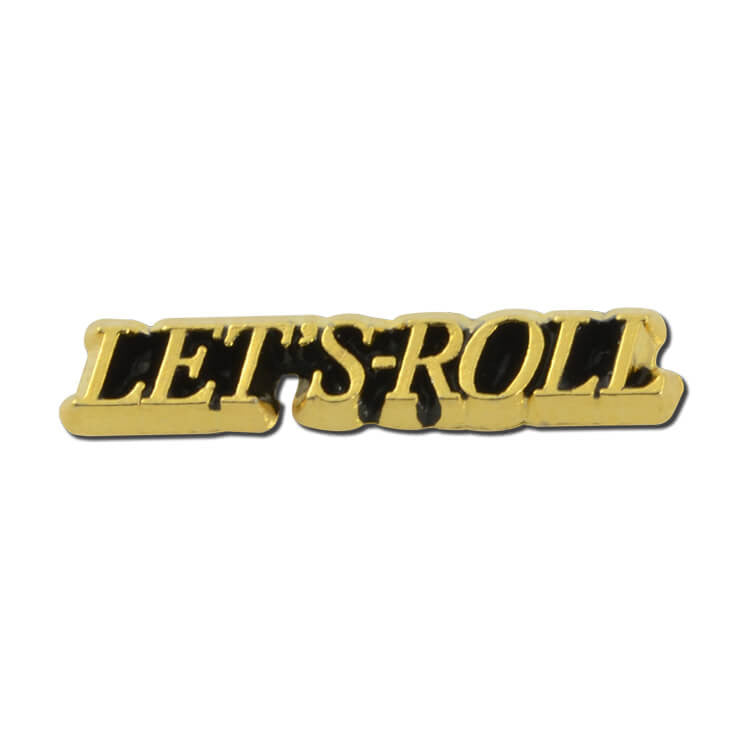 Let's Roll Lapel Pin (Text)