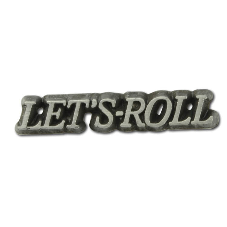 Let's Roll Lapel Pin (Text)