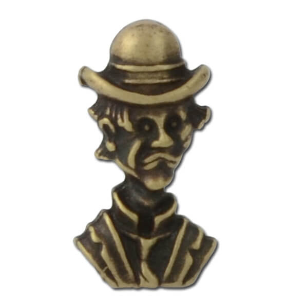 Man in Hat Lapel Pin