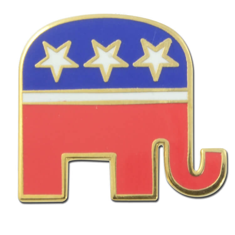 G27 Republican Elephant Lapel Pin